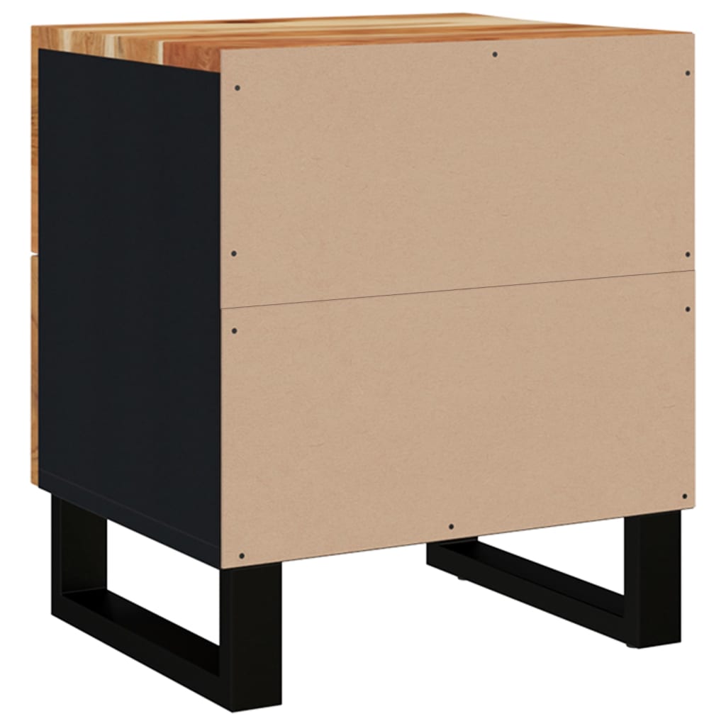 vidaXL Mesitas de noche 2 uds madera maciza de acacia 40x33x46 cm