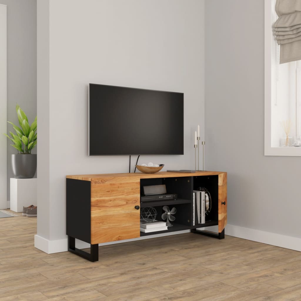 vidaXL Mueble de TV madera maciza de acacia 105x33x46 cm