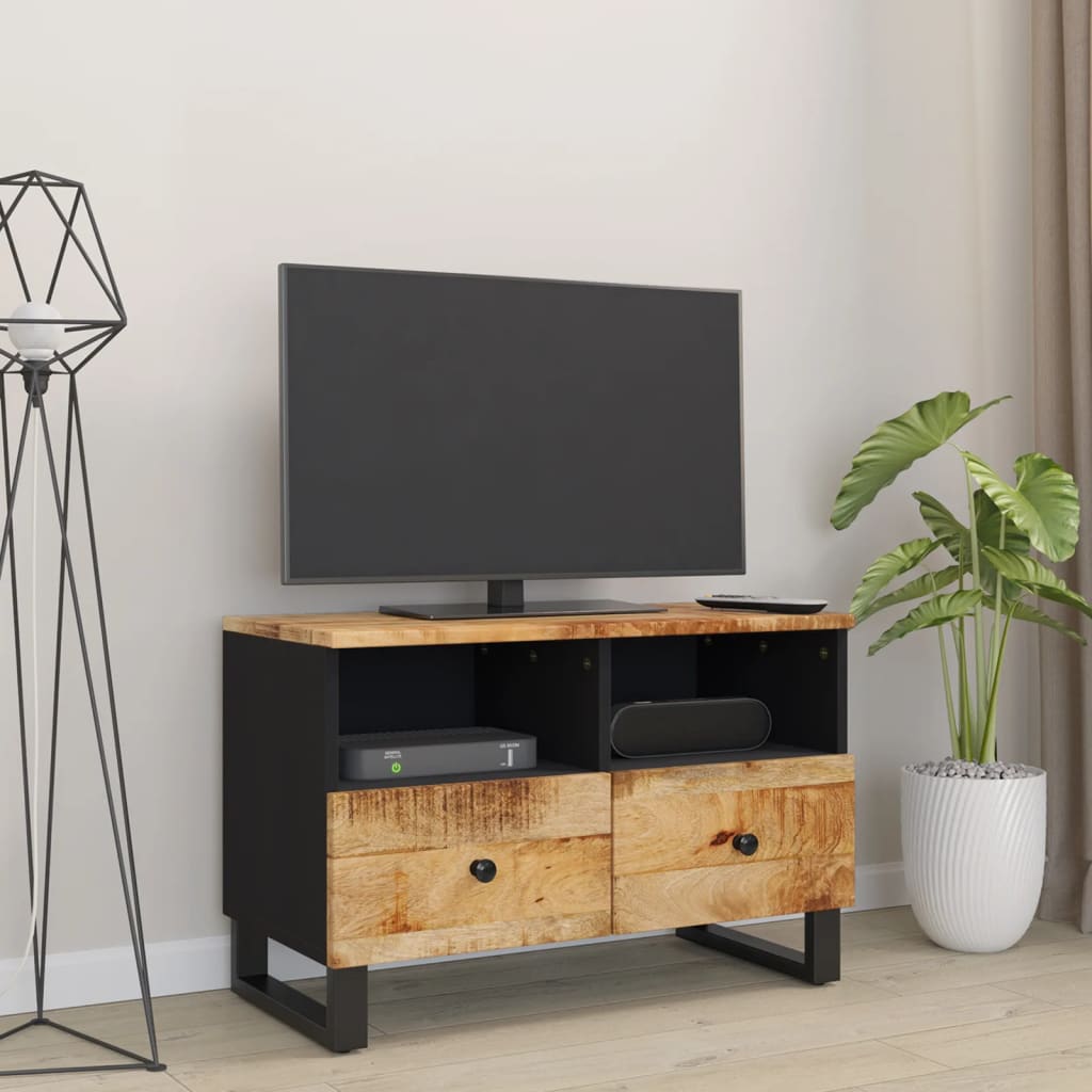 vidaXL Mueble de TV madera maciza de mango 70x33x46 cm