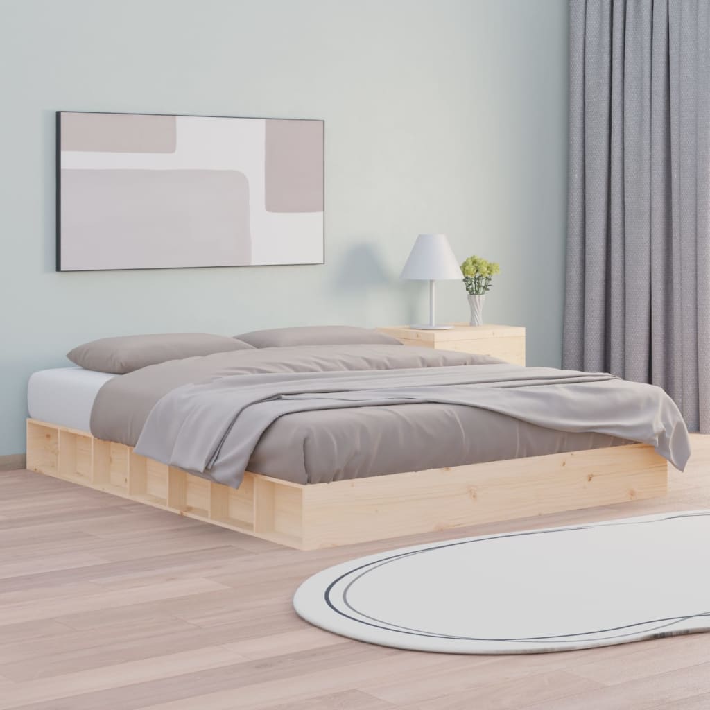 vidaXL Estructura de cama de madera maciza 200x200 cm