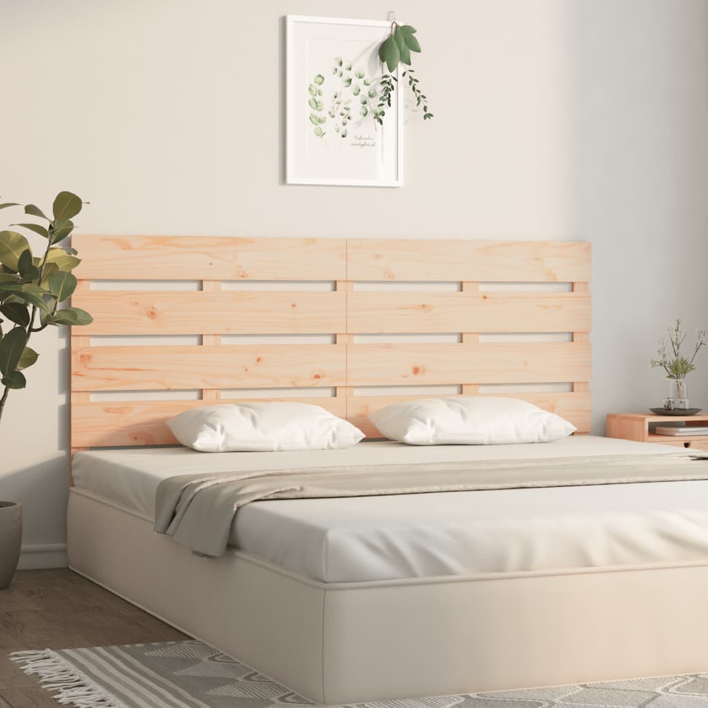 vidaXL Cabecero de cama madera maciza de pino 140x3x80 cm