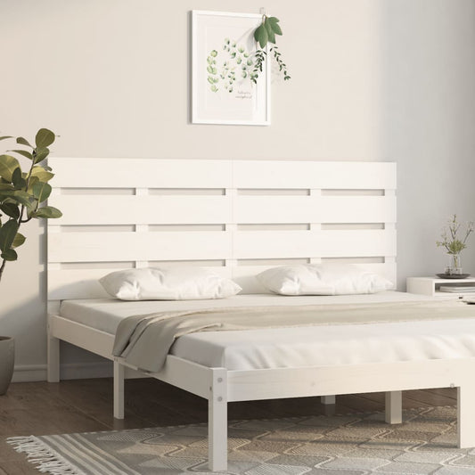 vidaXL Cabecero de cama madera maciza de pino blanco 140x3x80 cm