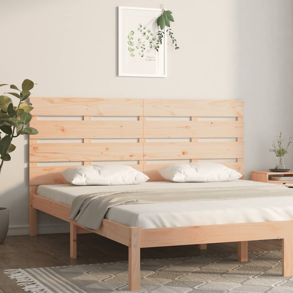 vidaXL Cabecero de cama madera maciza de pino 200x3x80 cm