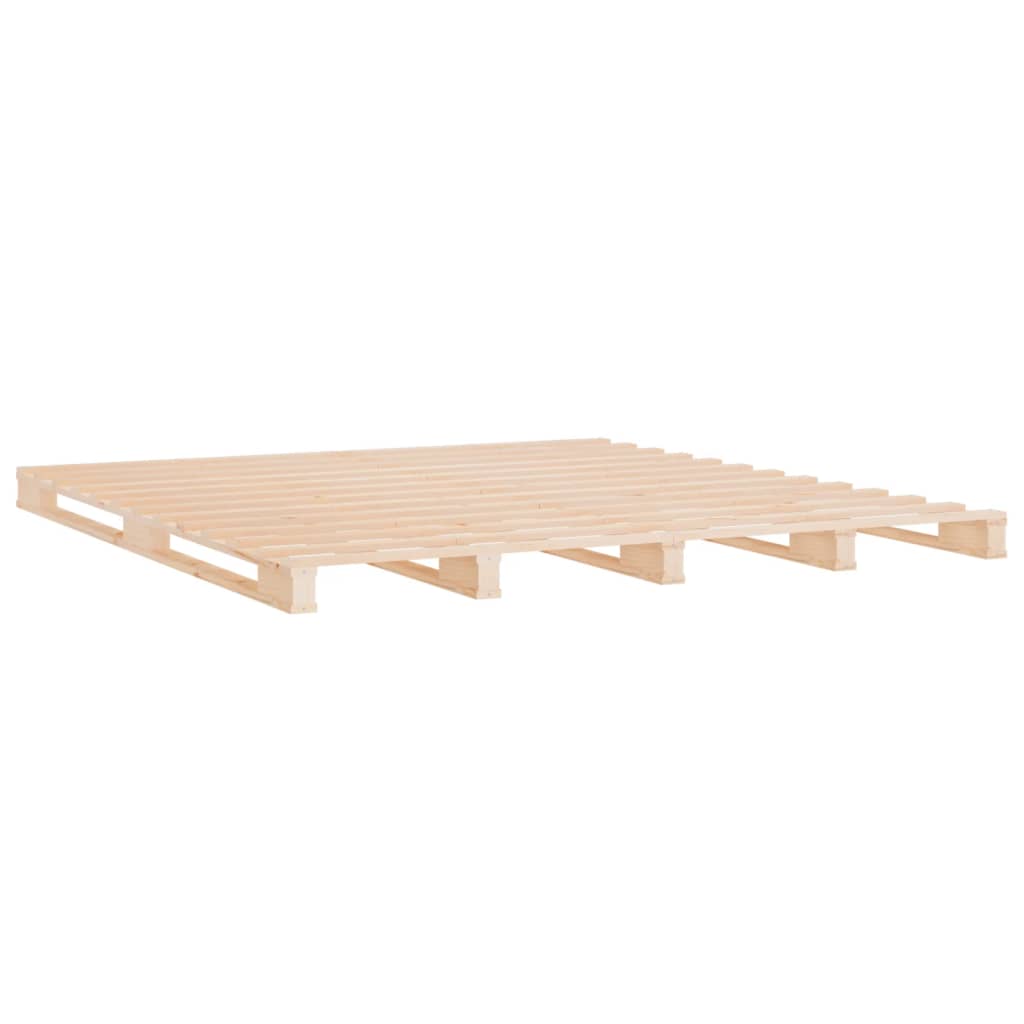 vidaXL Cama de palets de madera maciza de pino 160x200 cm