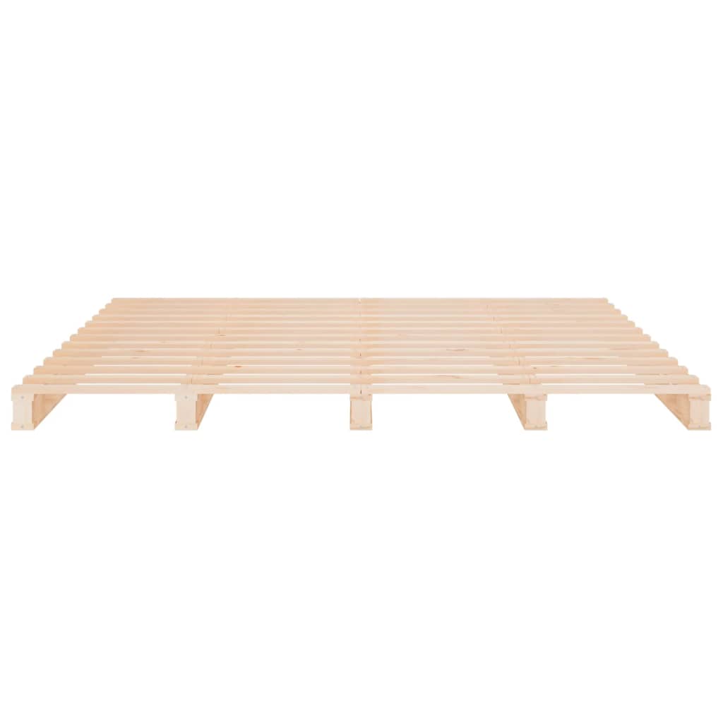 vidaXL Cama de palets de madera maciza de pino 160x200 cm