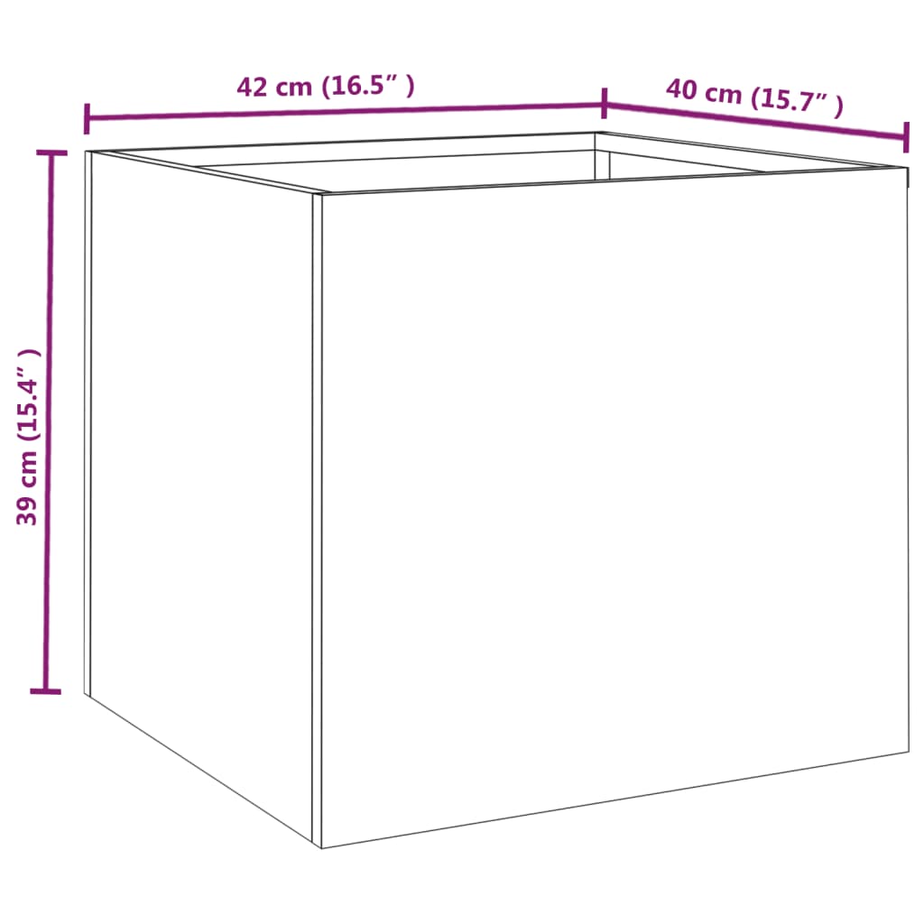 vidaXL Jardinera de acero corten 42x40x39 cm