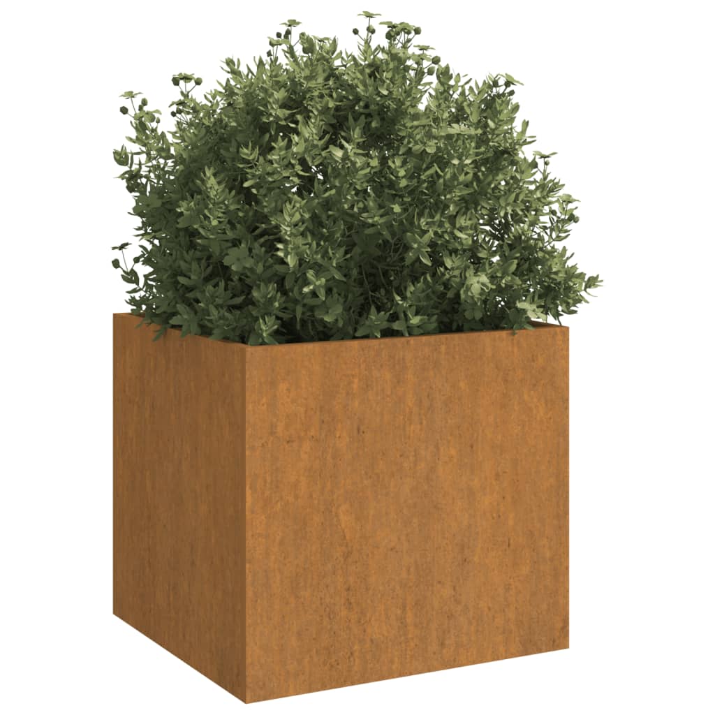 vidaXL Jardineras 2 unidades acero corten 49x47x46 cm