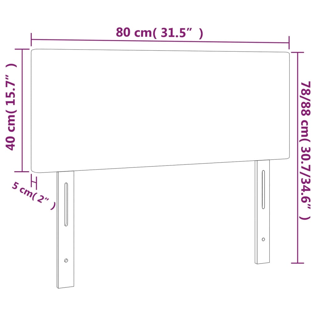 vidaXL Cabecero de cuero sintético color capuchino 80x5x78/88 cm