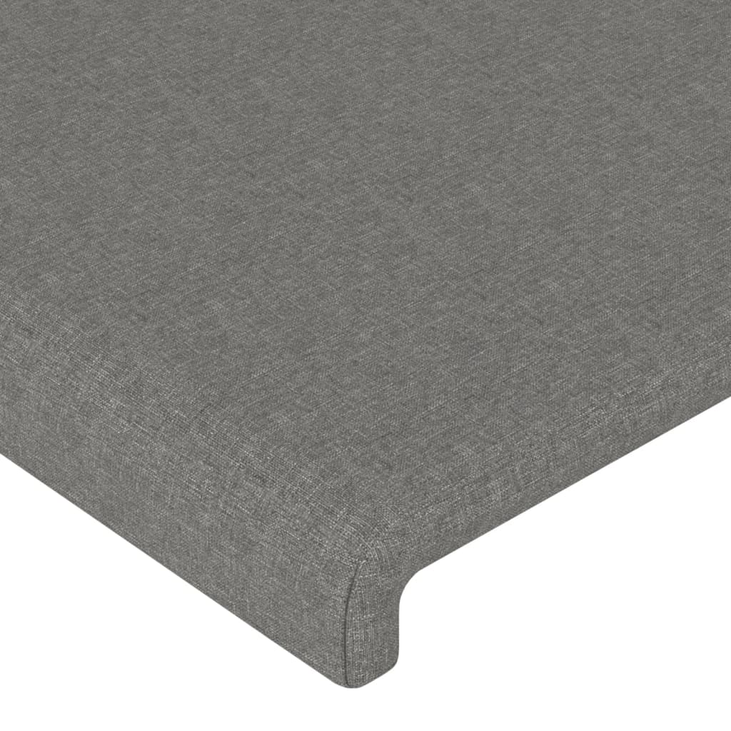 vidaXL Cabecero de tela gris oscuro 90x5x78/88 cm