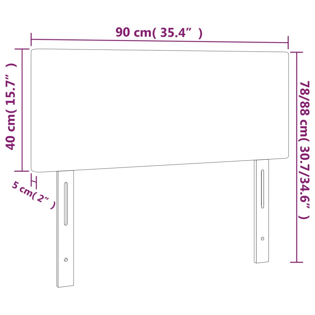 vidaXL Cabecero de terciopelo rosa 90x5x78/88 cm