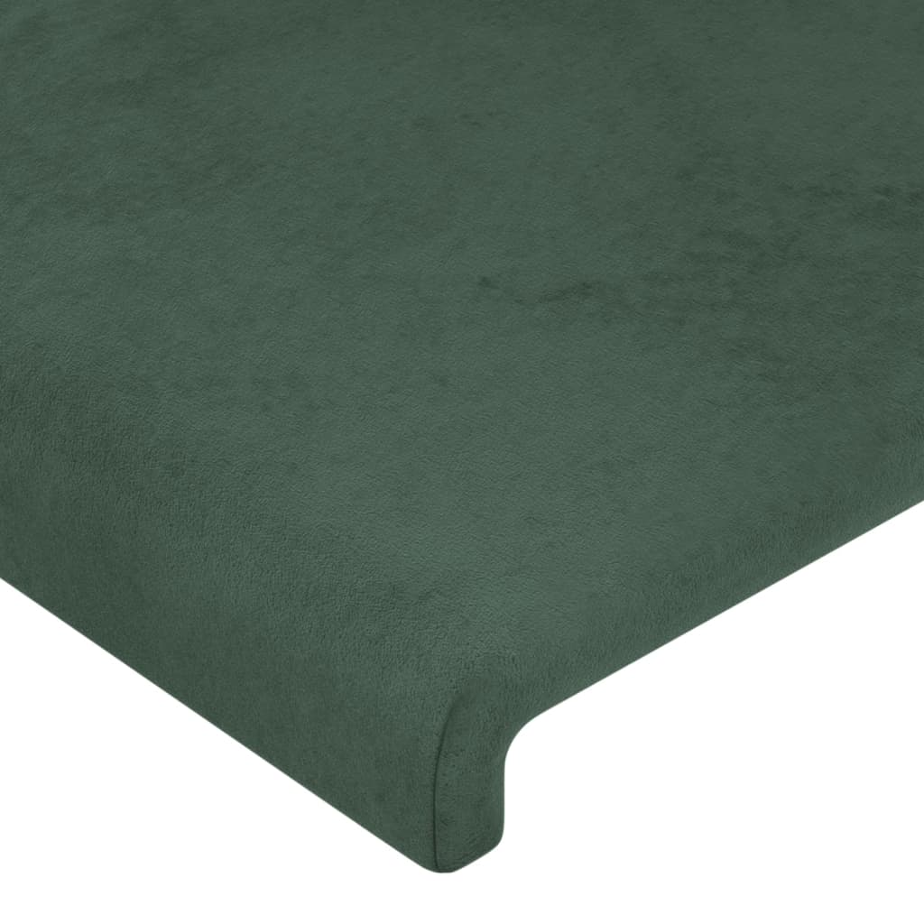 vidaXL Cabeceros 2 unidades terciopelo verde oscuro 72x5x78/88 cm