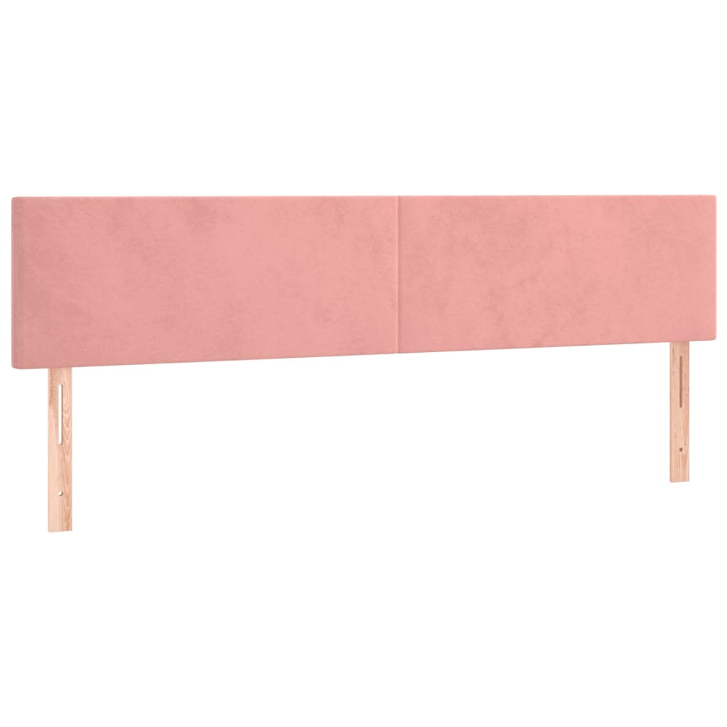 vidaXL Cabeceros 2 unidades de terciopelo rosa 80x5x78/88 cm