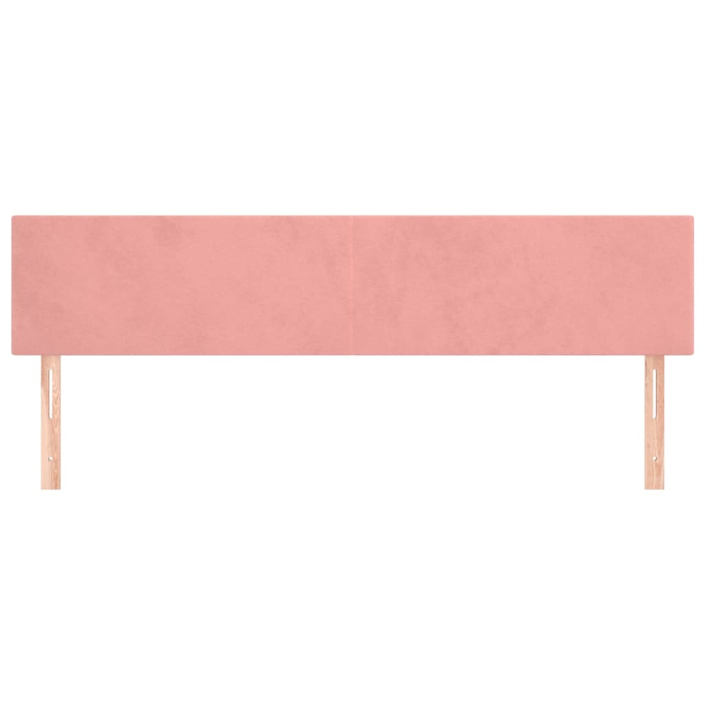 vidaXL Cabeceros 2 unidades de terciopelo rosa 80x5x78/88 cm