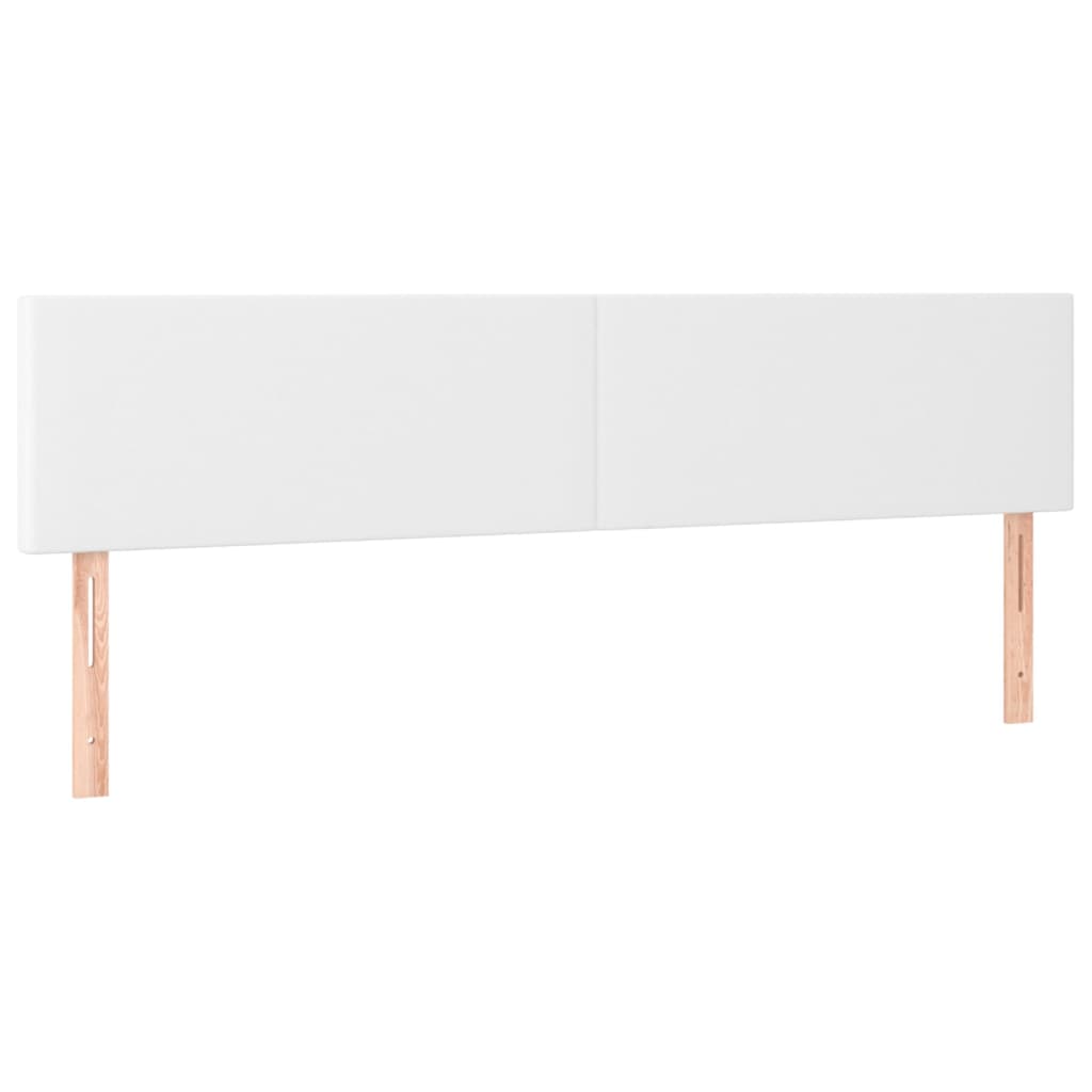 vidaXL Cabeceros 2 unidades de cuero sintético blanco 90x5x78/88 cm