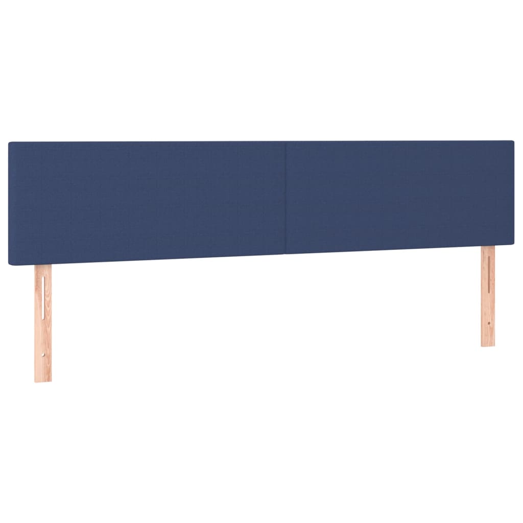 vidaXL Cabeceros 2 unidades de tela azul 100x5x78/88 cm