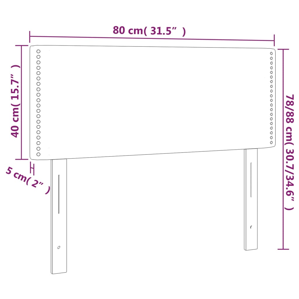 vidaXL Cabecero de terciopelo rosa 80x5x78/88 cm