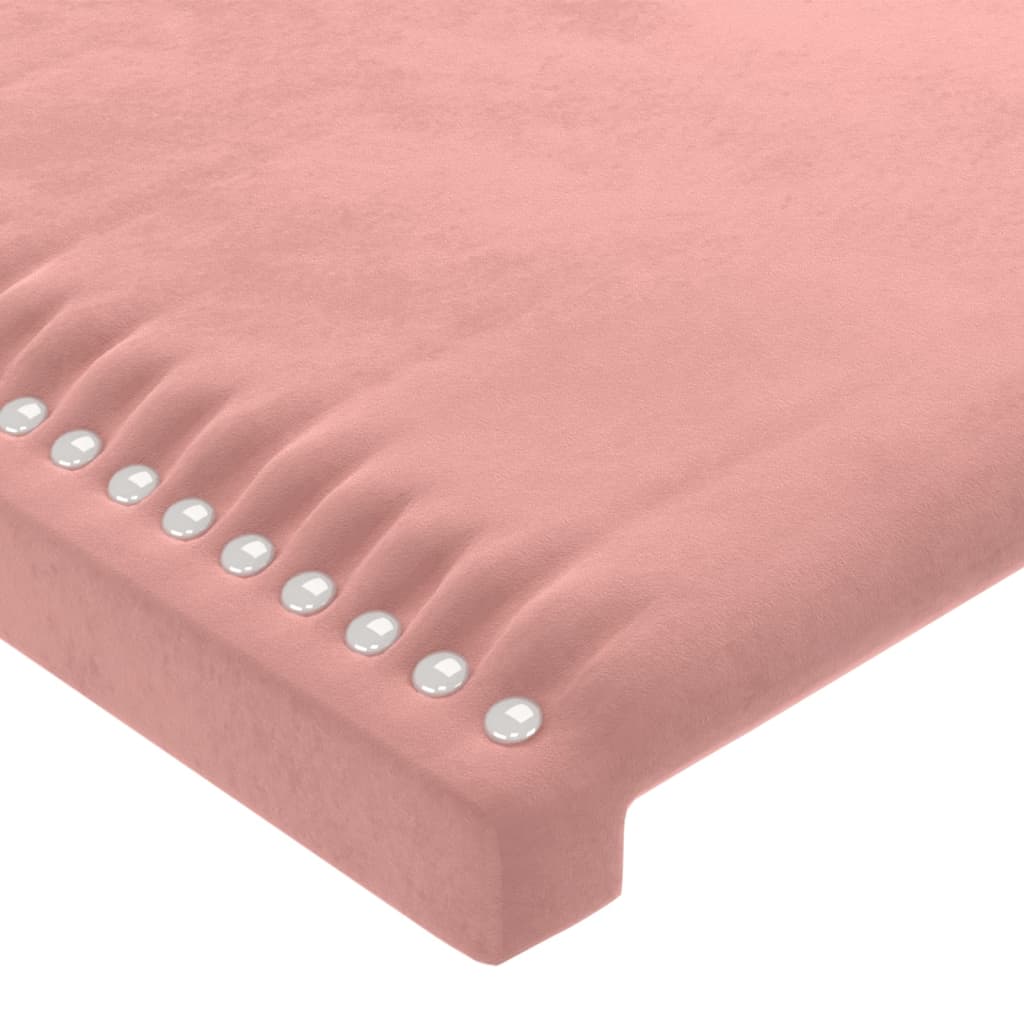 vidaXL Cabeceros 2 unidades terciopelo rosa 72x5x78/88 cm