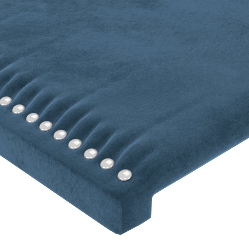 vidaXL Cabeceros 2 unidades de terciopelo azul oscuro 80x5x78/88 cm