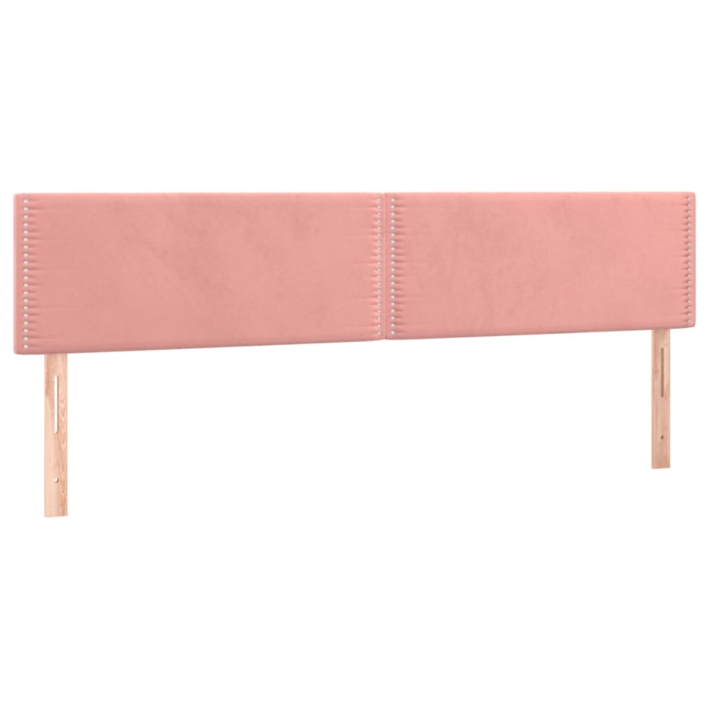 vidaXL Cabeceros 2 unidades de terciopelo rosa 80x5x78/88 cm