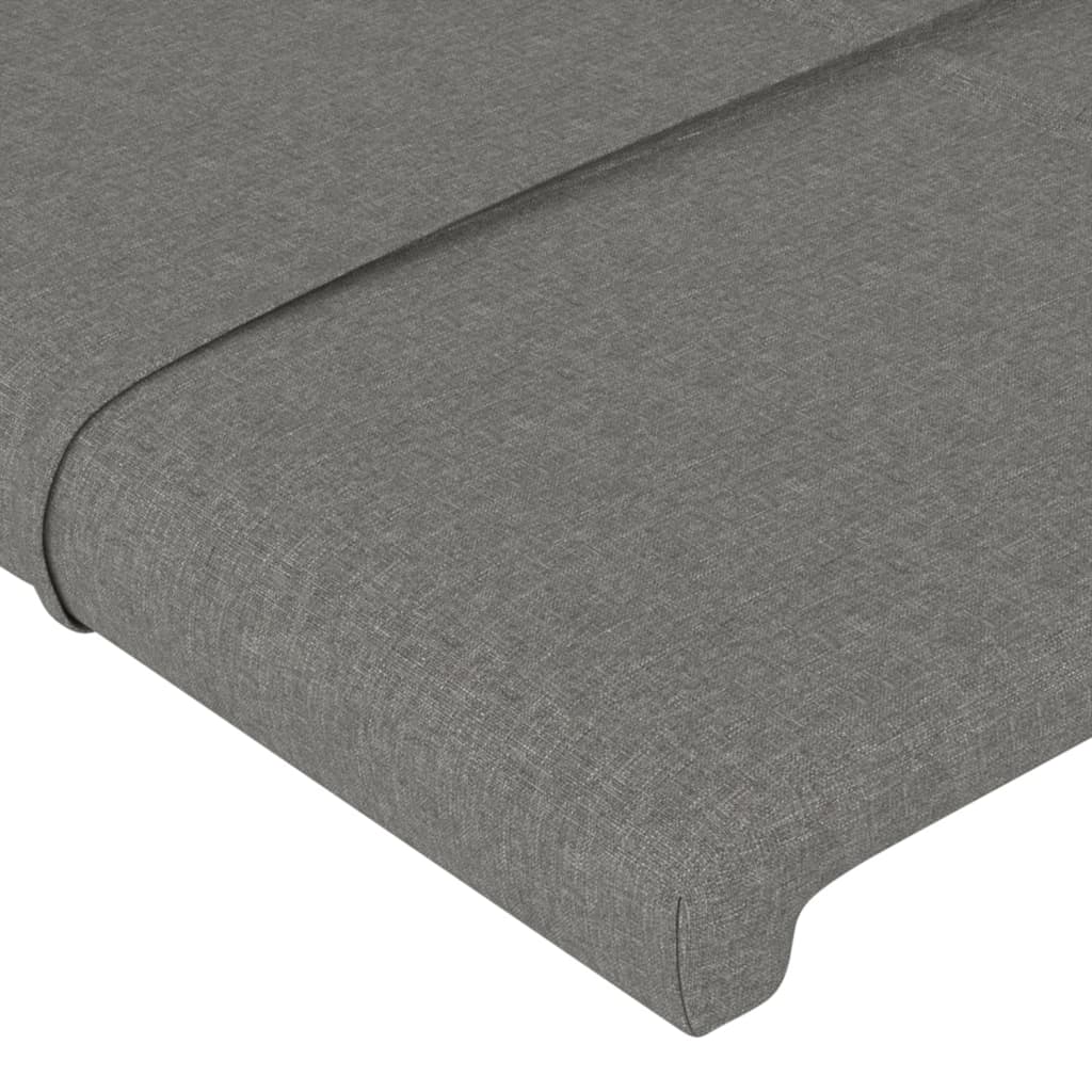 vidaXL Cabecero de tela gris oscuro 90x5x78/88 cm