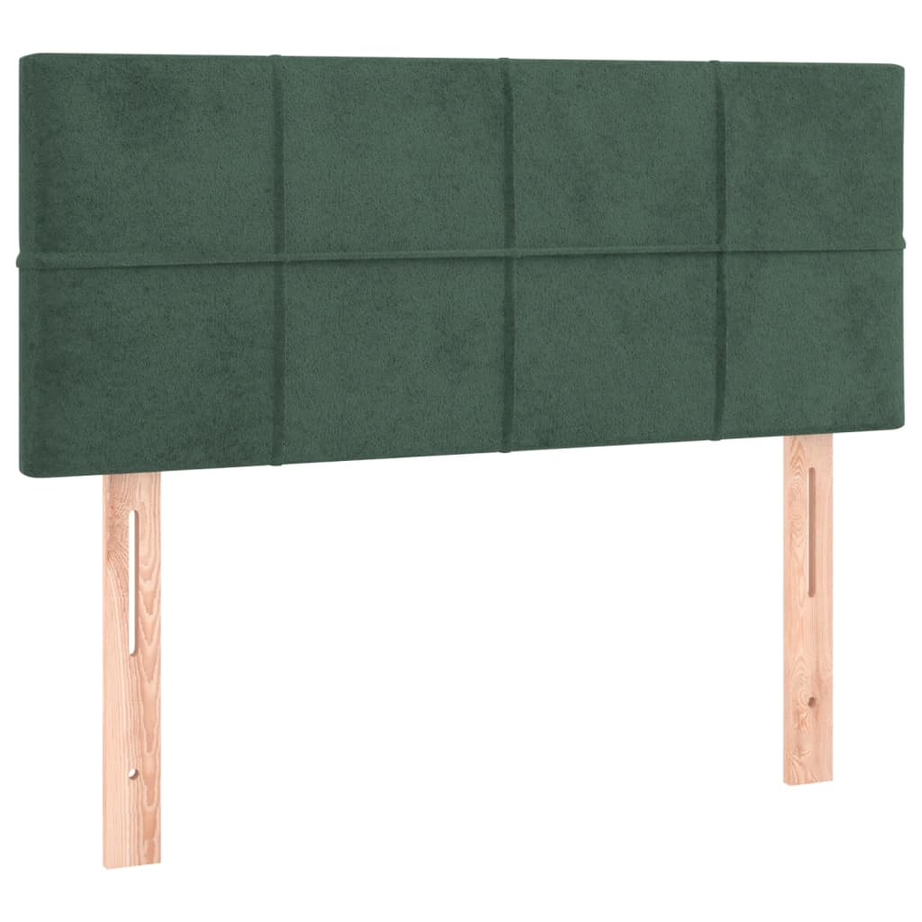 vidaXL Cabecero de terciopelo verde oscuro 90x5x78/88 cm