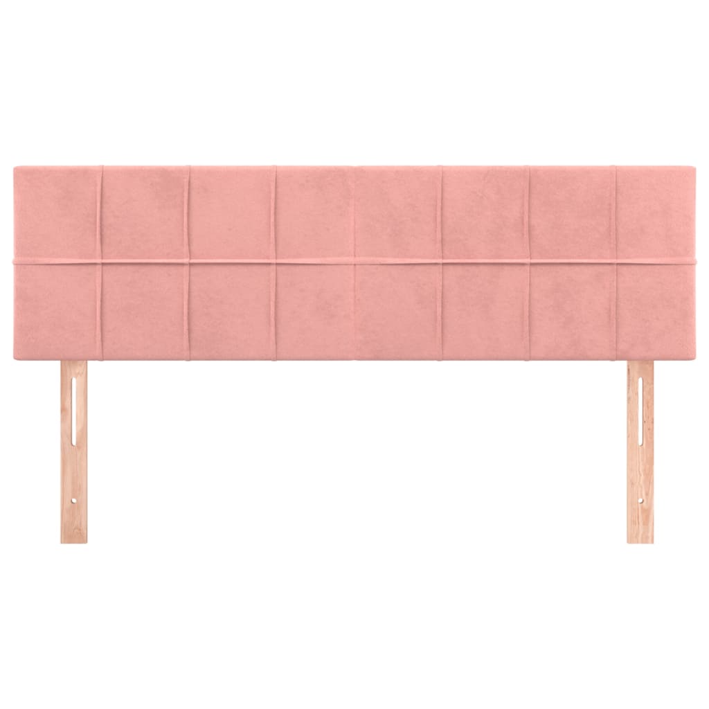 vidaXL Cabeceros 2 unidades terciopelo rosa 72x5x78/88 cm