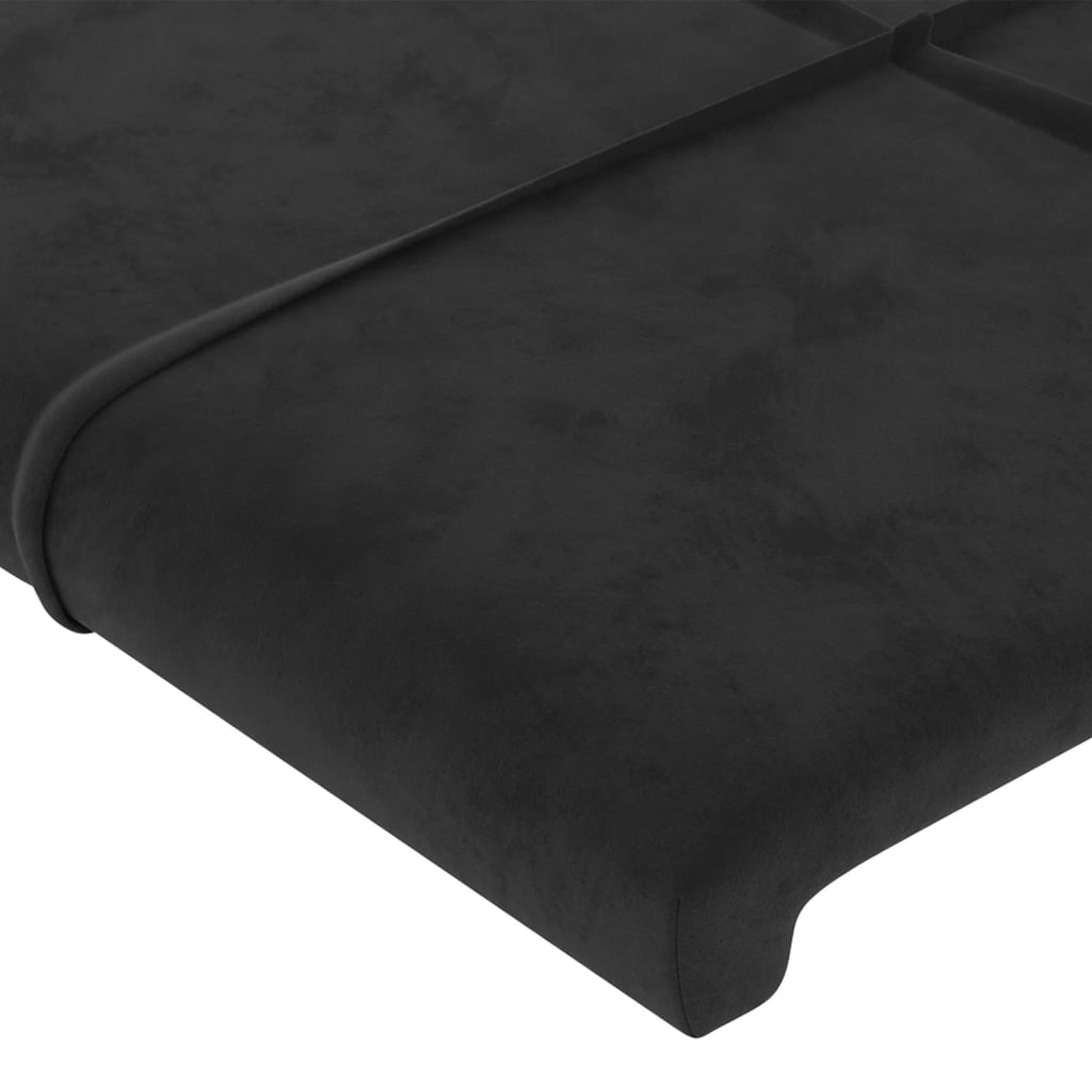 vidaXL Cabeceros 2 unidades de terciopelo negro 80x5x78/88 cm