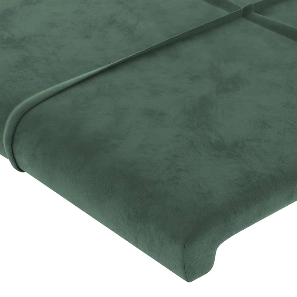 vidaXL Cabeceros 2 unidades de terciopelo verde oscuro 80x5x78/88 cm