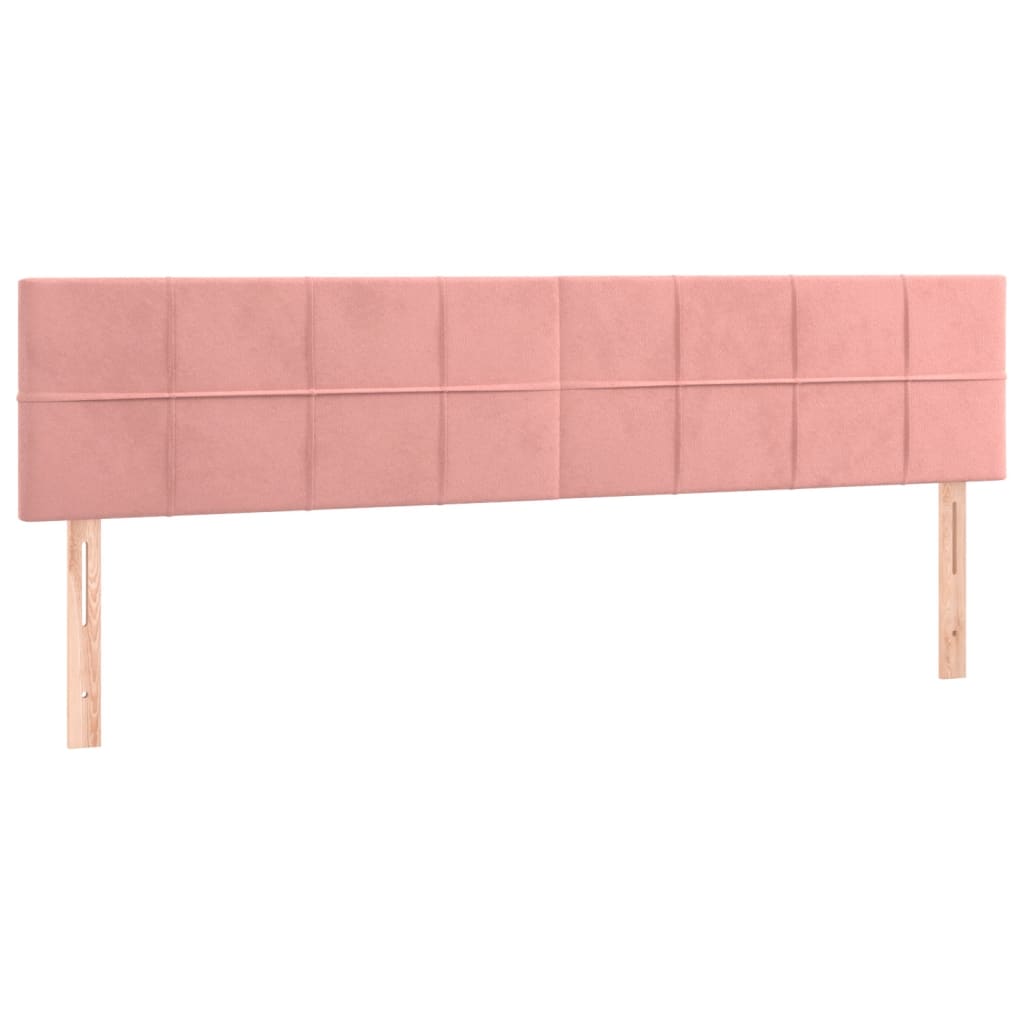 vidaXL Cabeceros 2 unidades de terciopelo rosa 80x5x78/88 cm