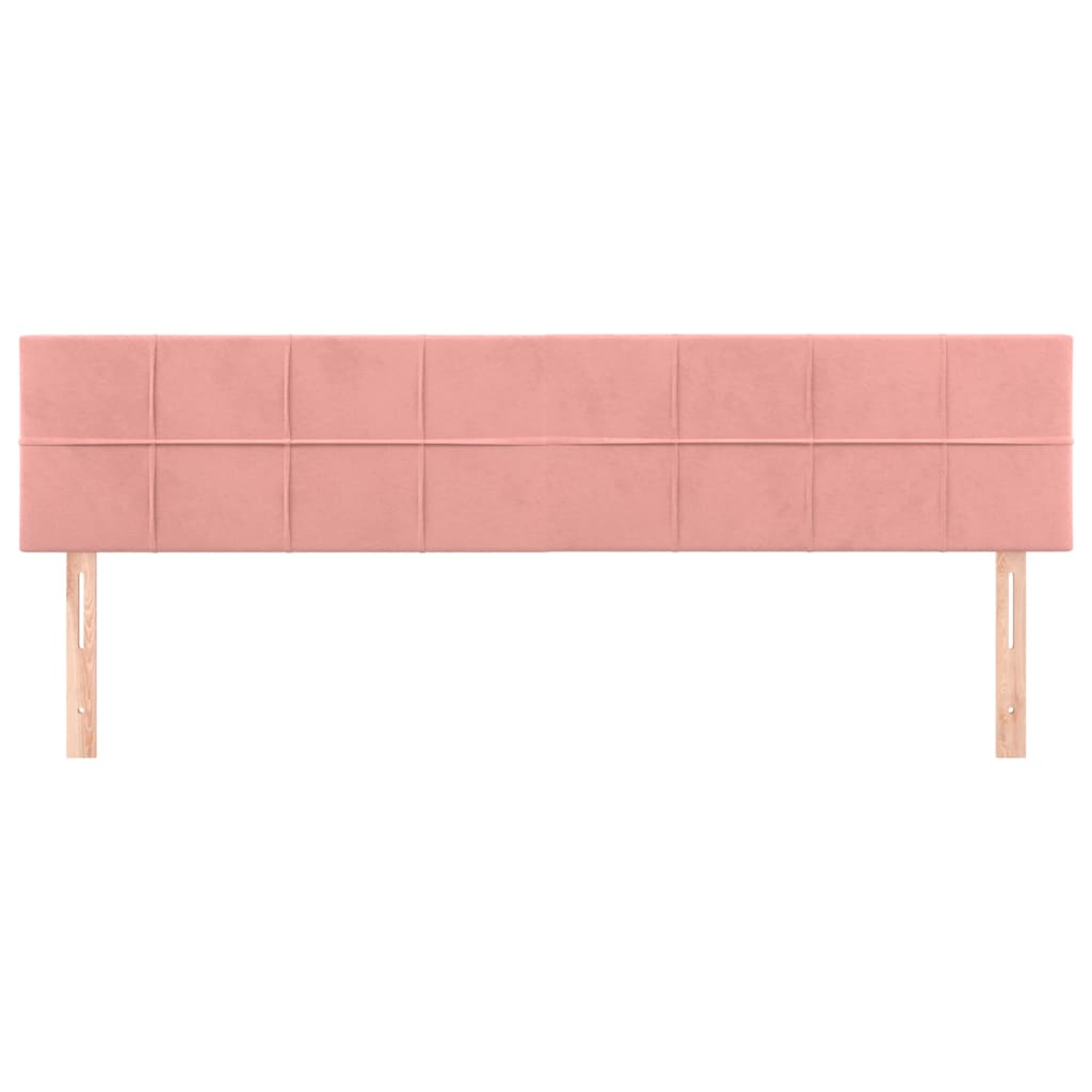 vidaXL Cabeceros 2 unidades de terciopelo rosa 80x5x78/88 cm