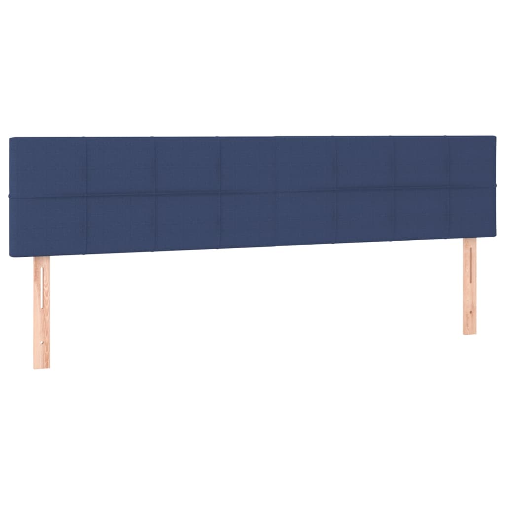 vidaXL Cabeceros 2 unidades de tela azul 90x5x78/88 cm