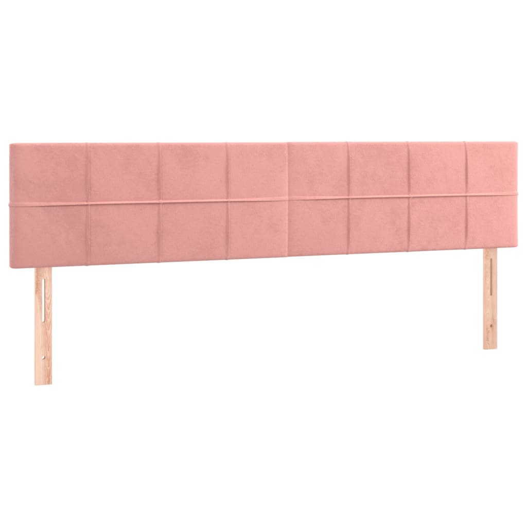 vidaXL Cabeceros 2 unidades de terciopelo rosa 90x5x78/88 cm