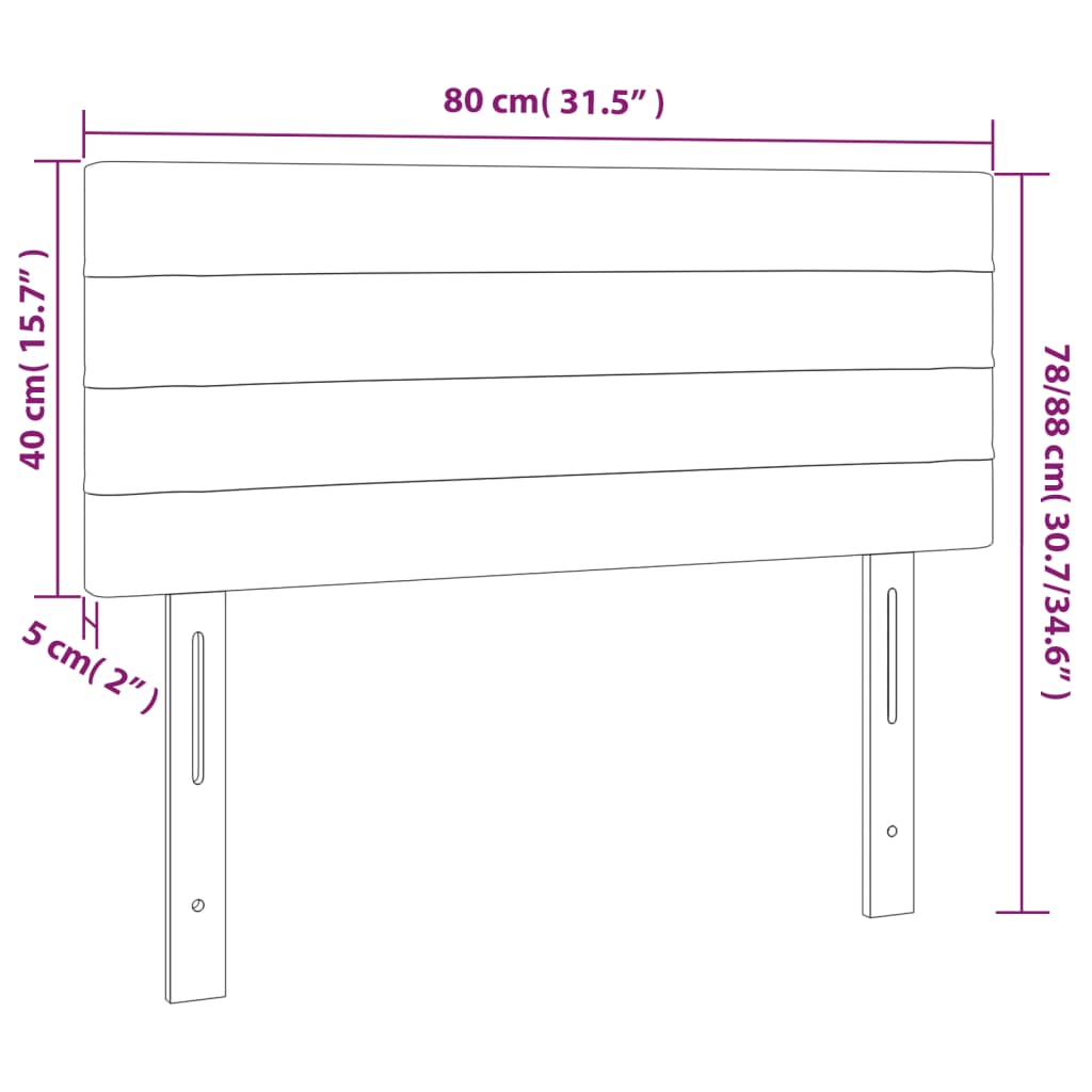 vidaXL Cabecero de terciopelo rosa 80x5x78/88 cm