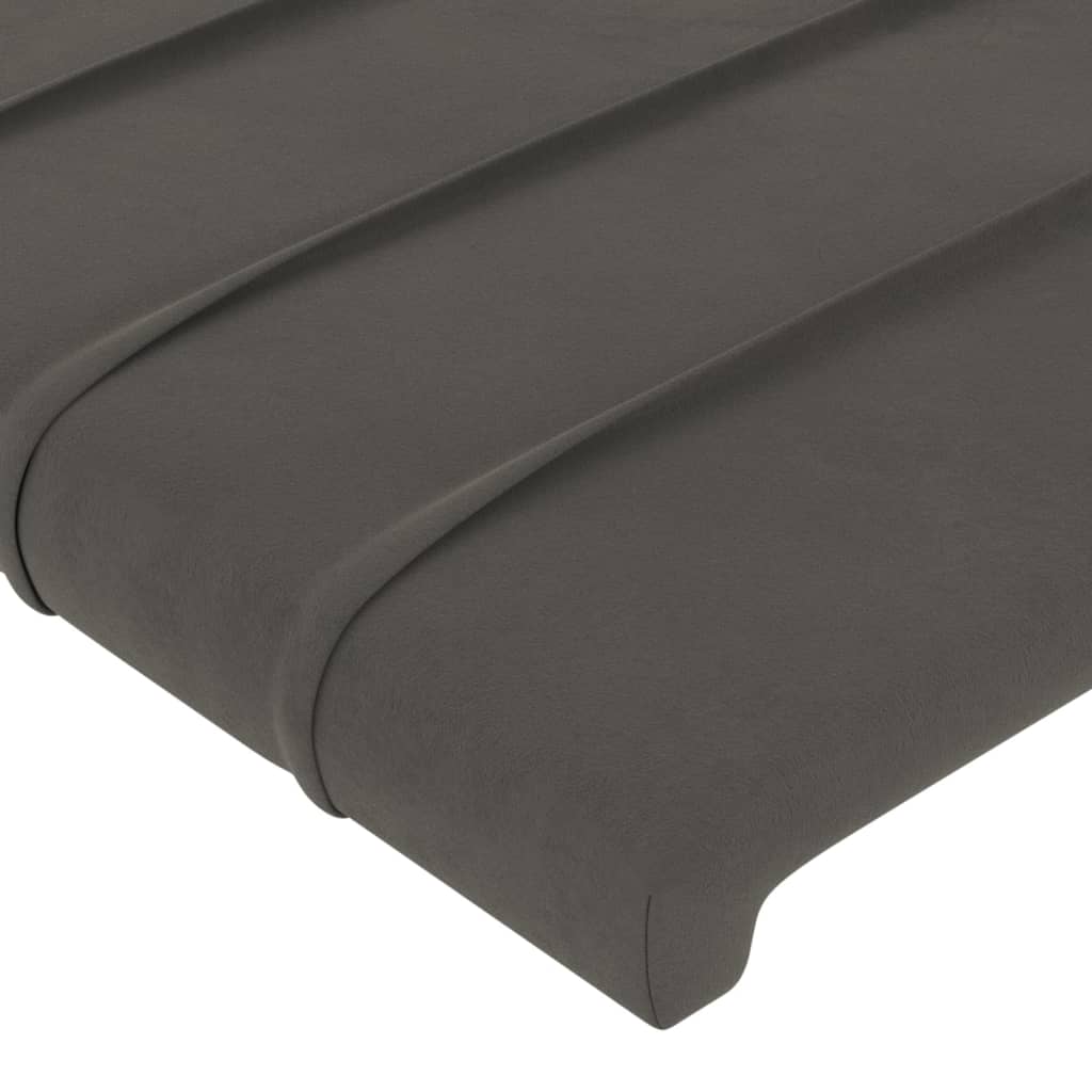 vidaXL Cabecero de terciopelo gris oscuro 100x5x78/88 cm