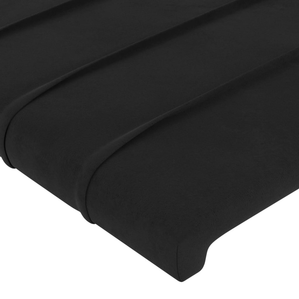 vidaXL Cabecero de terciopelo negro 100x5x78/88 cm