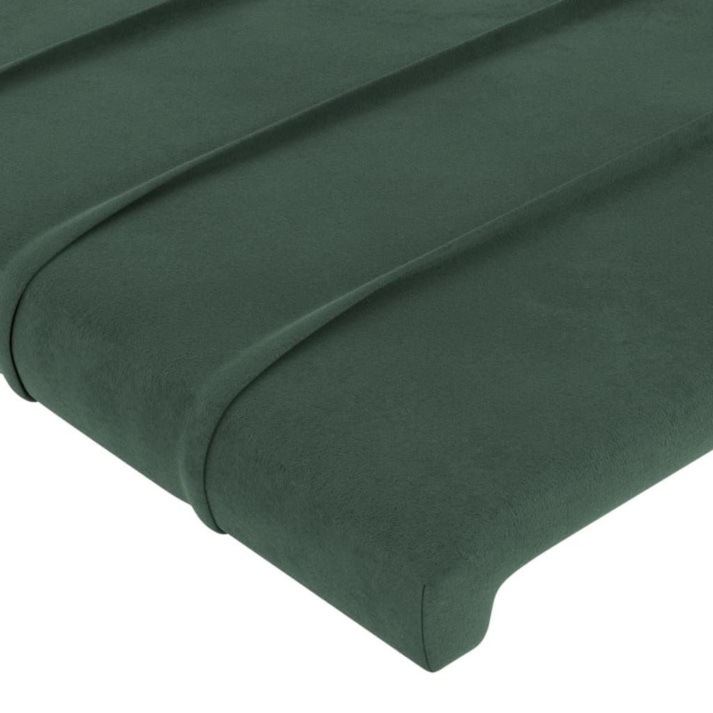 vidaXL Cabeceros 2 unidades terciopelo verde oscuro 72x5x78/88 cm