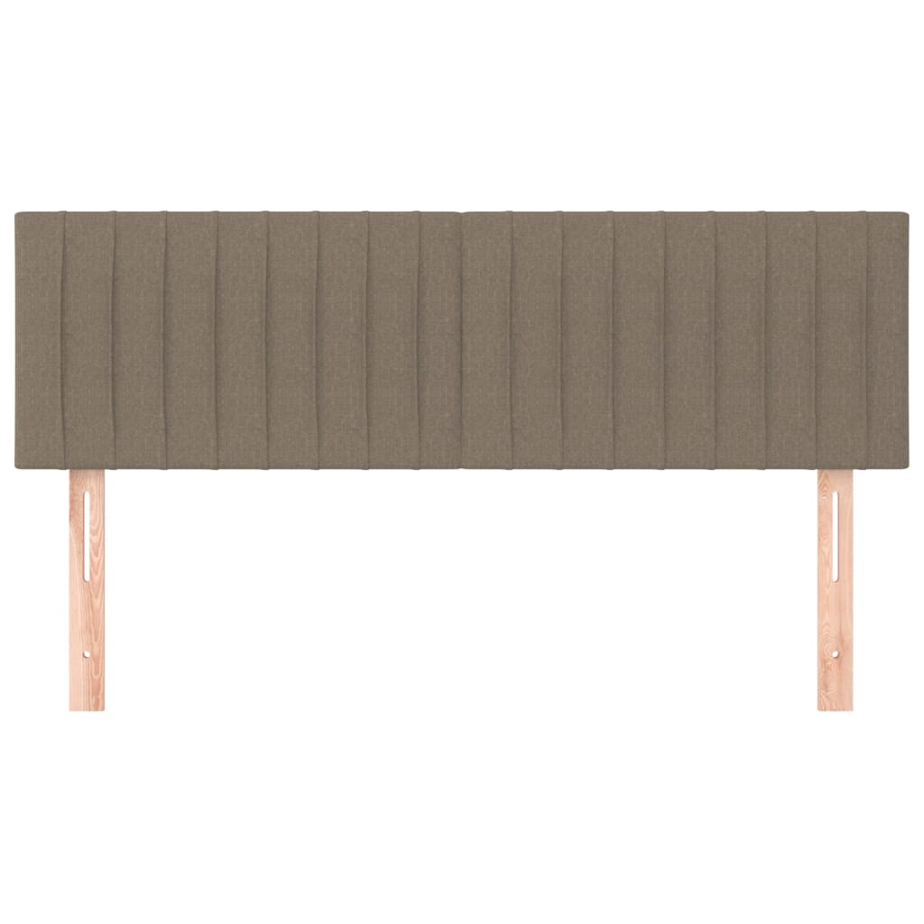 vidaXL Cabeceros 2 unidades tela gris taupe 72x5x78/88 cm