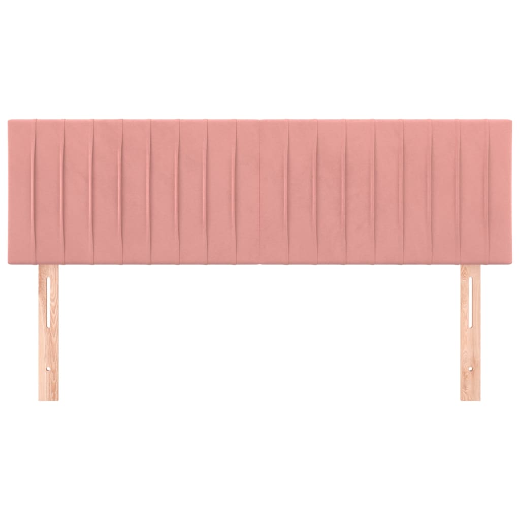 vidaXL Cabeceros 2 unidades terciopelo rosa 72x5x78/88 cm