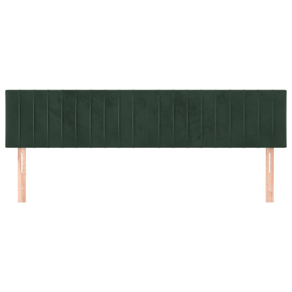 vidaXL Cabeceros 2 unidades de terciopelo verde oscuro 80x5x78/88 cm