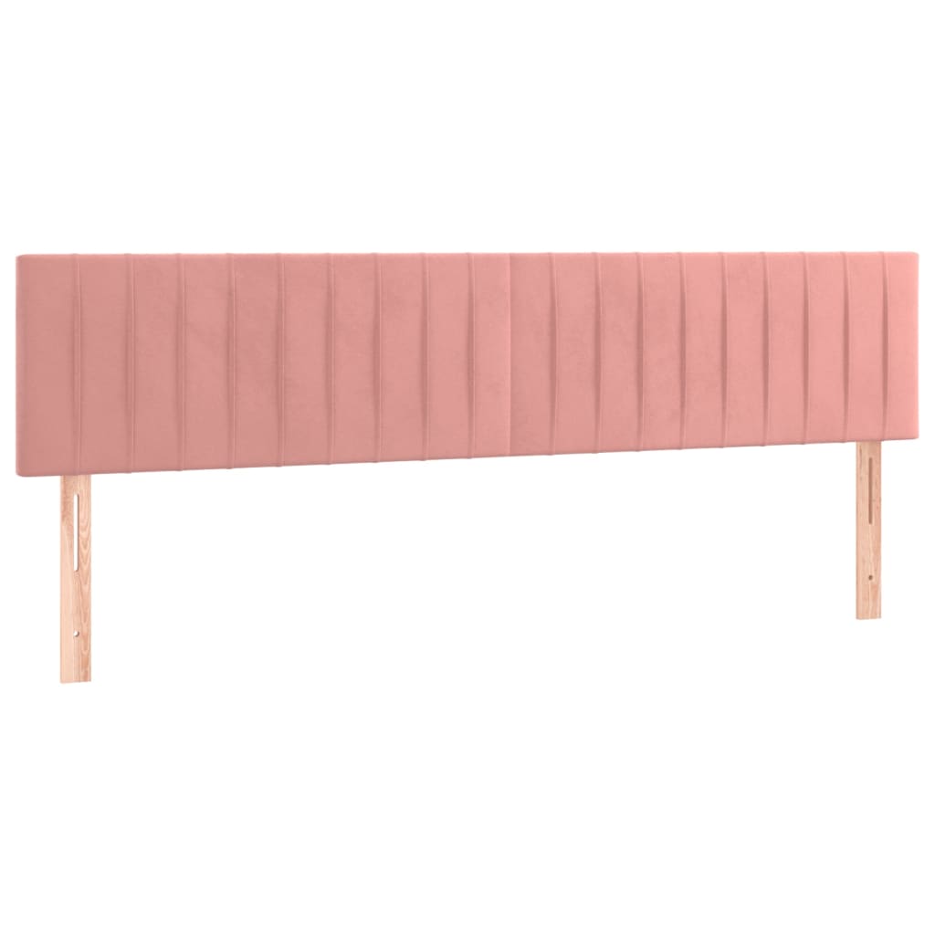 vidaXL Cabeceros 2 unidades de terciopelo rosa 80x5x78/88 cm