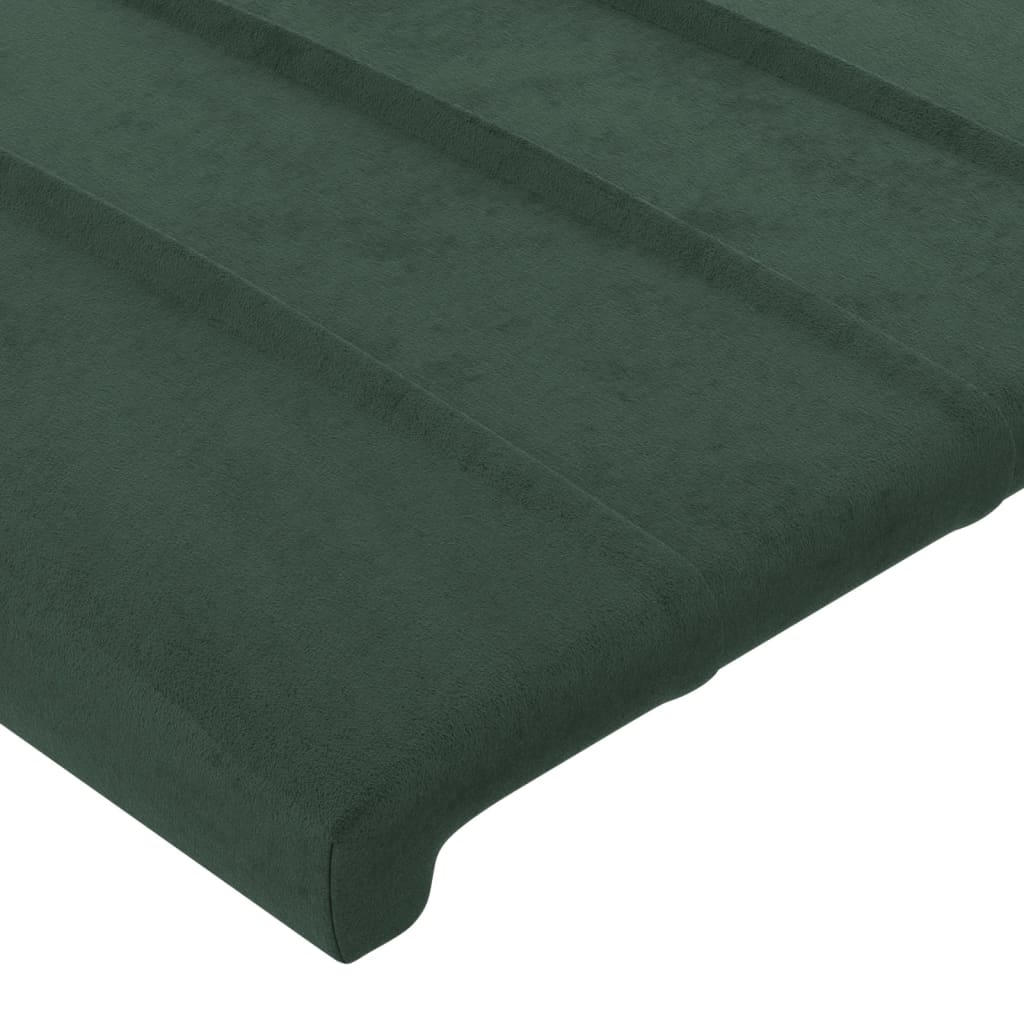 vidaXL Cabeceros 2 unidades de terciopelo verde oscuro 90x5x78/88 cm