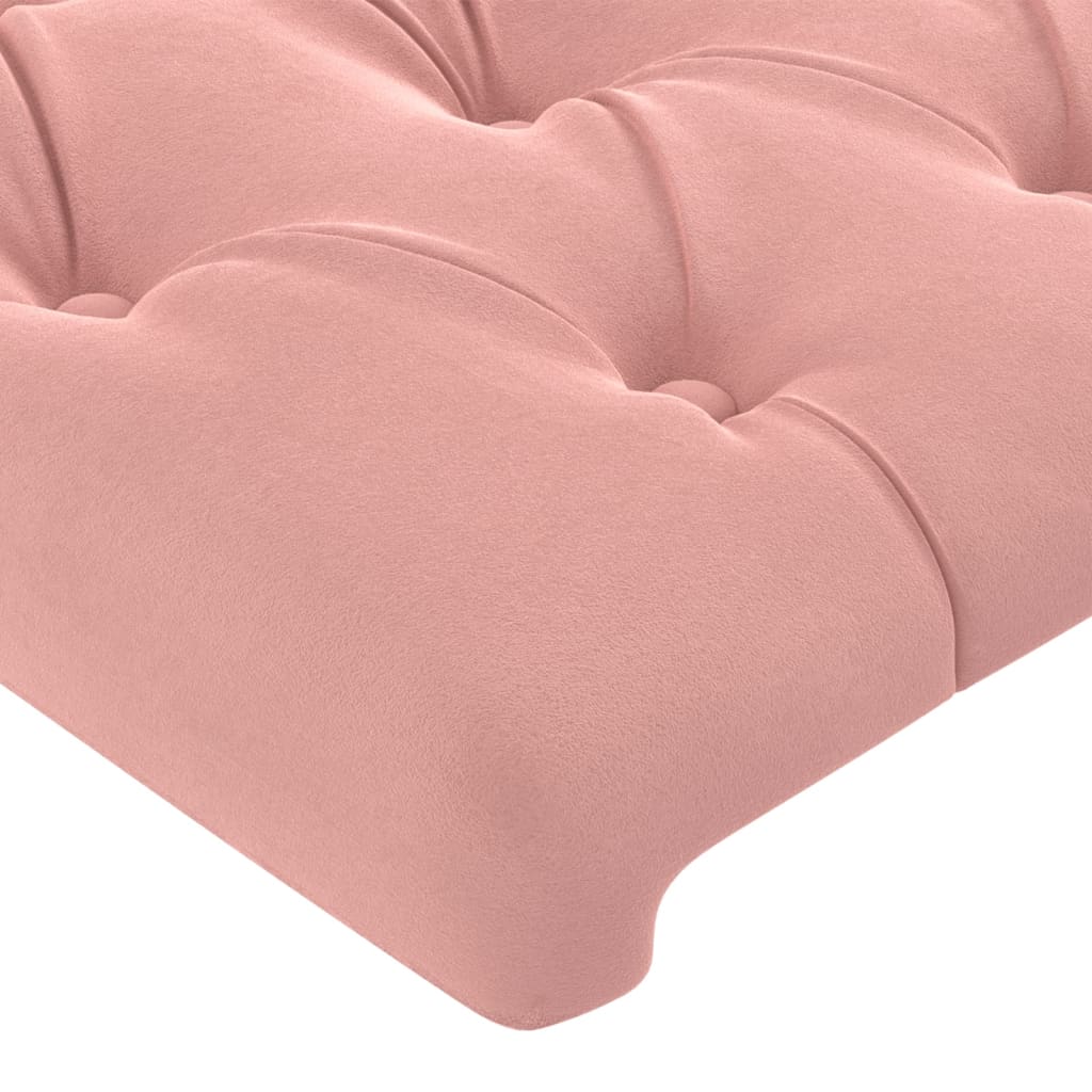 vidaXL Cabeceros 2 unidades de terciopelo rosa 72x7x78/88 cm