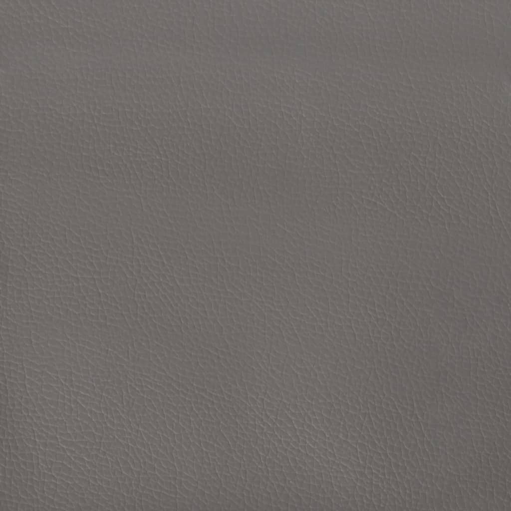 vidaXL Cabecero de cuero sintético gris 100x5x78/88 cm