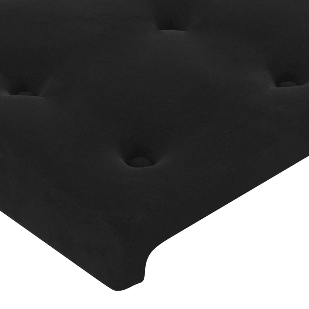 vidaXL Cabeceros 2 unidades terciopelo negro 72x5x78/88 cm