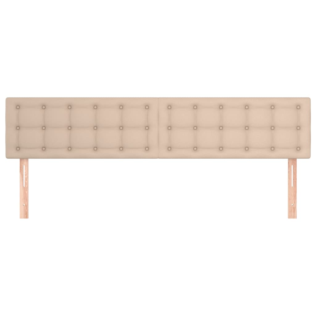 vidaXL Cabeceros 2 unidades cuero sintético capuchino 90x5x78/88 cm