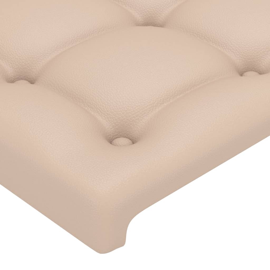 vidaXL Cabeceros 2 unidades cuero sintético capuchino 90x5x78/88 cm