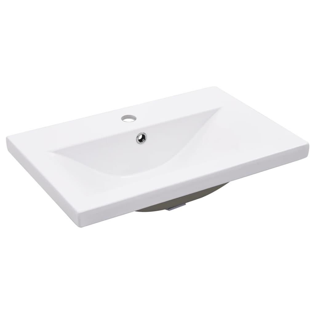 vidaXL Mueble de baño con lavabo madera contrachapada roble ahumado