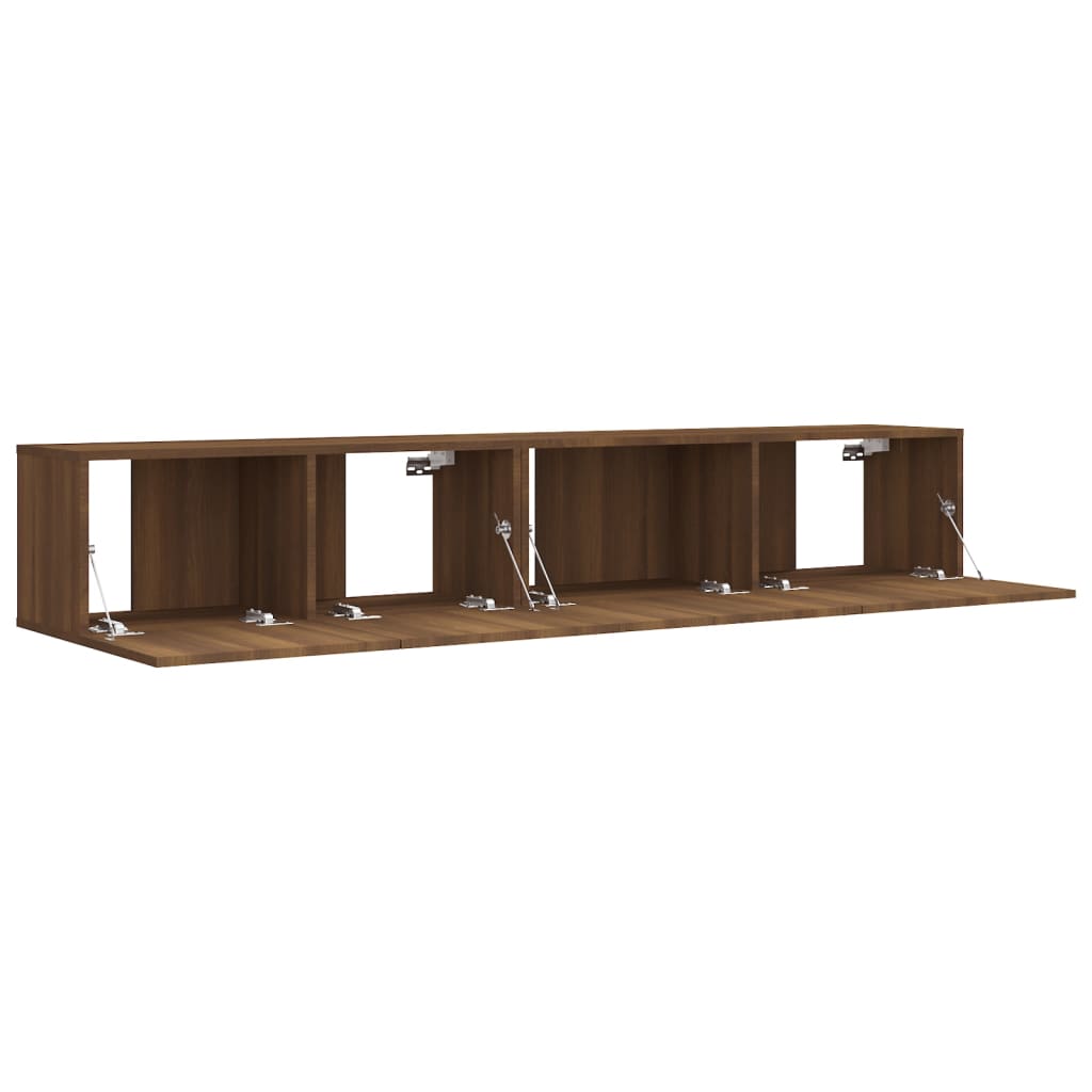 vidaXL Set de muebles para TV 2 pzas madera contrachapada roble marrón