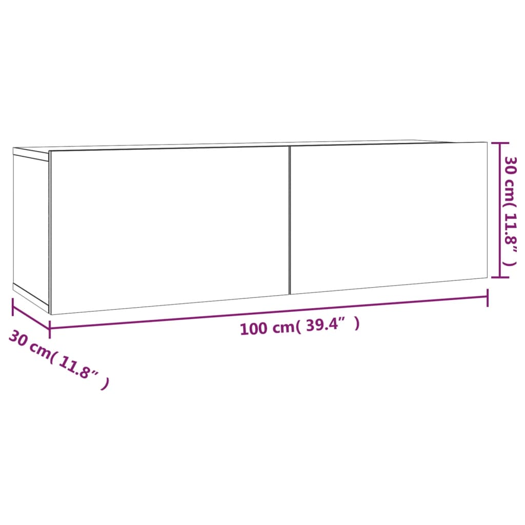 vidaXL Set de muebles para TV 2 pzas madera contrachapada roble marrón