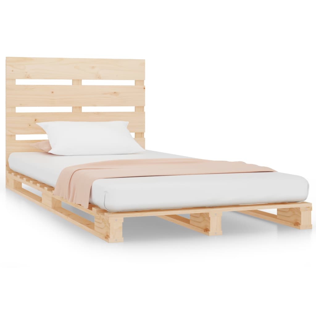 vidaXL Estructura de cama sin colchón madera maciza de pino 100x200 cm